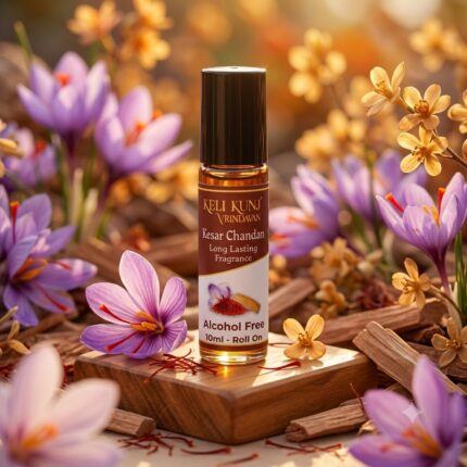 Keli Kunj Kesar Chandan Attar – 10ml Roll-On 100% Alcohol-Free Long-Lasting Fragrance