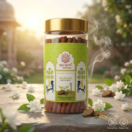 Keli Kunj Mogra Dhoop Sticks Cow Dung & Herbal Dhoop Charcoal-Free & Paraben-Free Panchagavya Dhoop