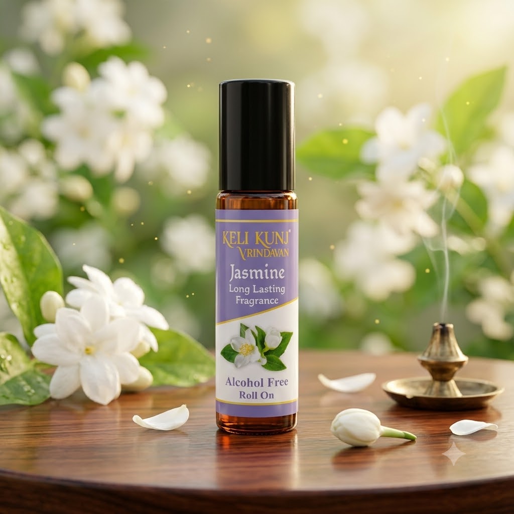 Keli Kunj Jasmine Attar 10ml Roll-On 100% Alcohol Free Long Lasting Fragrance Keli Kunj Jasmine Attar 10ml Roll-On | 100% Alcohol-Free Long-Lasting Fragrance