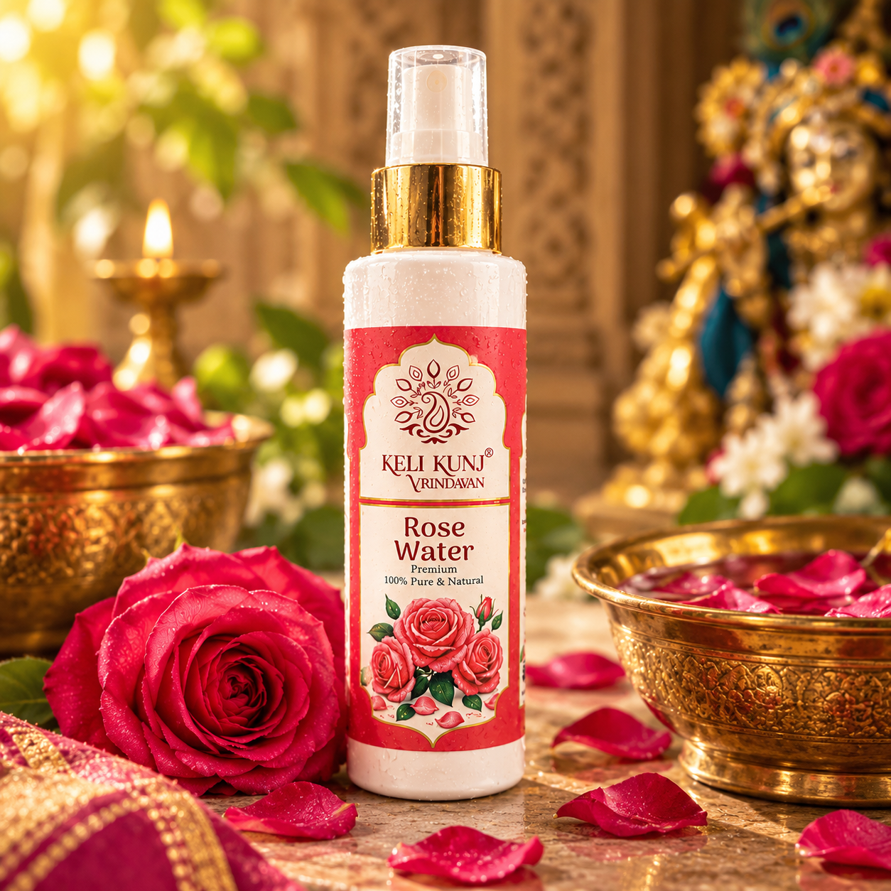 Keli Kunj Rose Water Keli Kunj Vrindavan Rose Water 100 ml bottle - Image 1