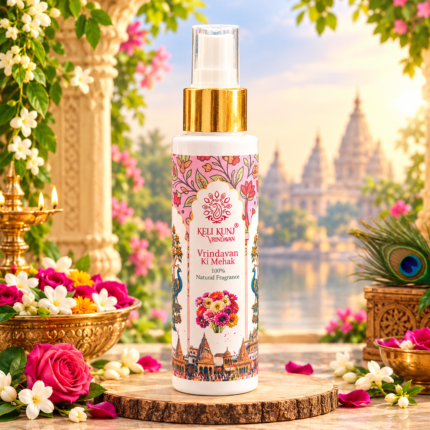 Keli Kunj Vrindavan Ki Mahak Perfume Spray 100ml | 100% Alcohol-Free Natural Fragrance for Thakur Ji Seva, Room & Car