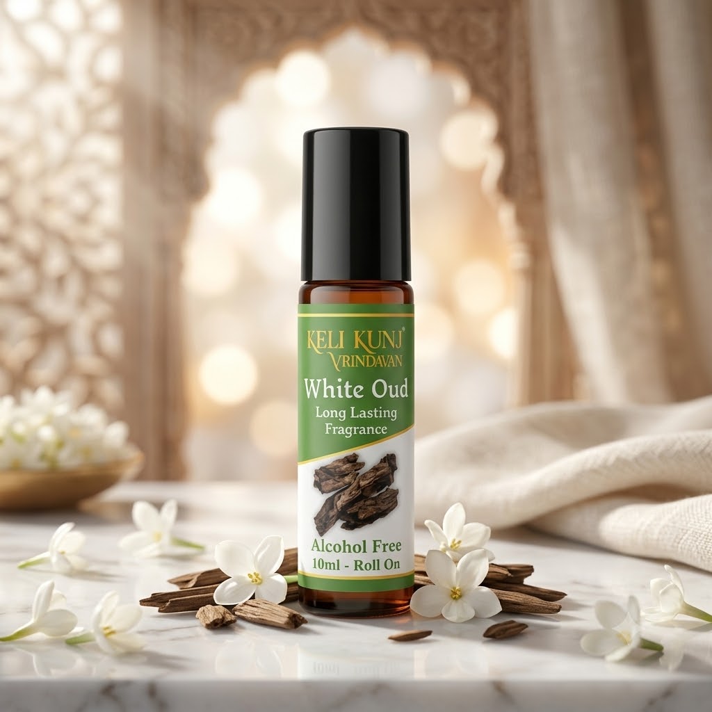 Keli Kunj White Oud Attar – 10ml Roll-On 100% Alcohol-Free Long-Lasting Fragrance Keli Kunj White Oud Attar 10ml | Roll-On 100% Alcohol Free Long Lasting Fragrance